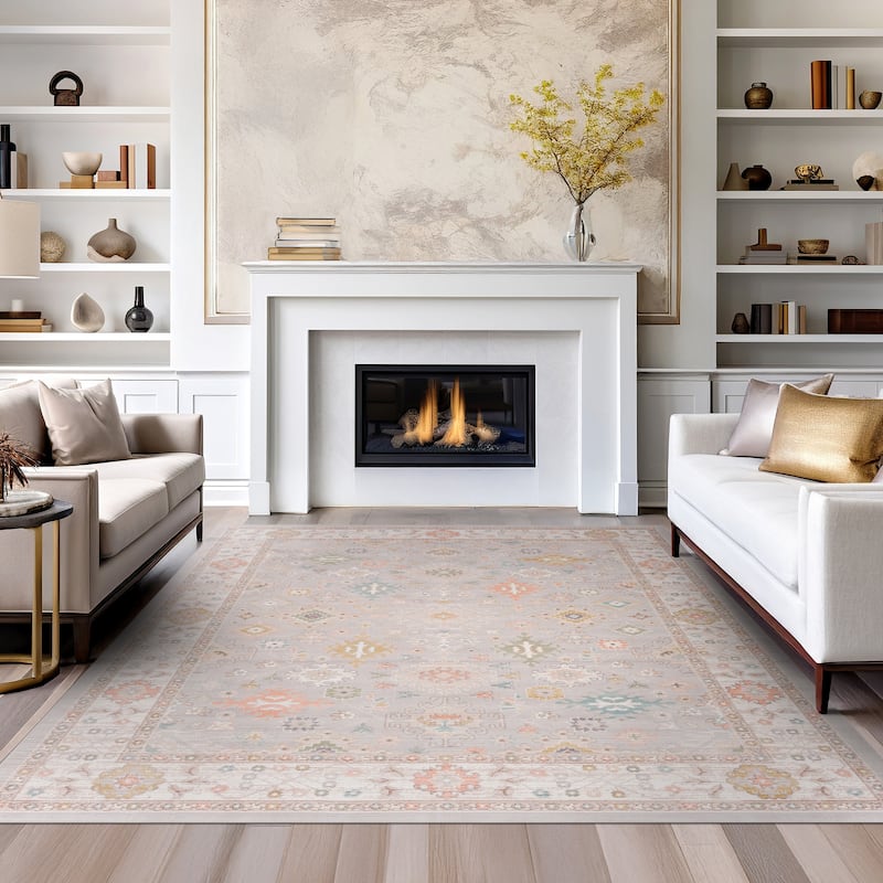 Crosswood Ellen Traditional Floral Indoor Polyester Area Rug