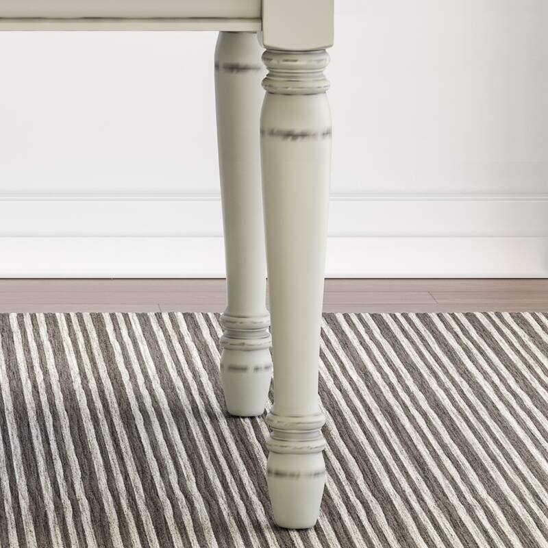 Monarch Rectangular Dining Table with 18" Leaf by Homestyles (Table Only) - Antique White