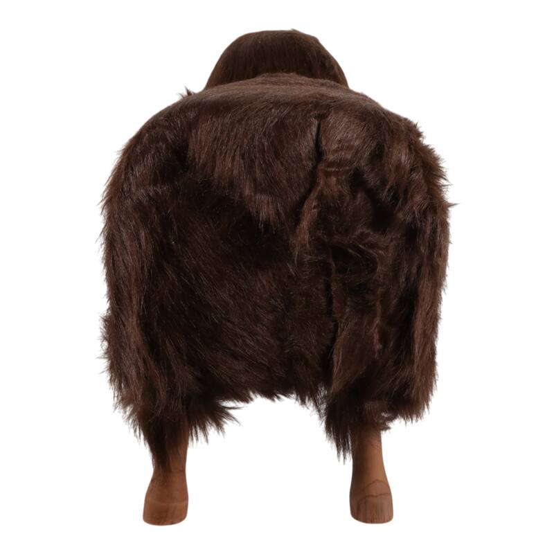 Fabric Wood Figurine with Casual Style and Decorative Wooden Accent