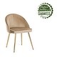 preview thumbnail 24 of 40, Porthos Home Daija Velvet Dining Chairs with Gold Legs