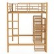 preview thumbnail 3 of 16, Kids and Baby Full Size Metal Loft Bed with Built-in Desk,Shelves