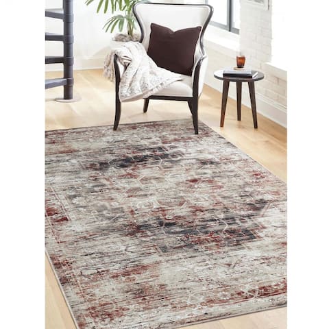 Bohemian Distressed Medallion Indoor Area Rug or Runner by Superior