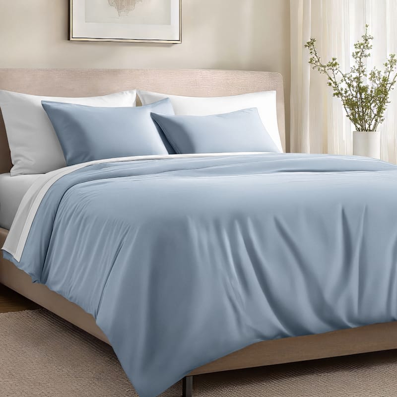 Bare Home Organic Cotton Duvet Cover Set - Smooth Sateen Weave