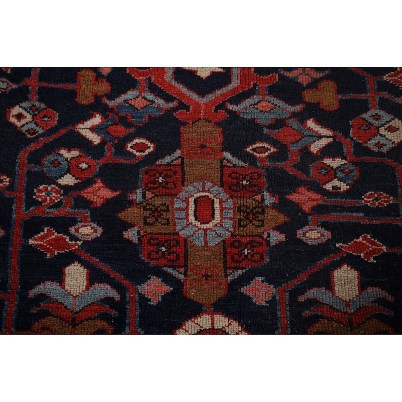 Vegetable Dye Heriz Serapi Persian Large Antique Wool Carpet - 11'1"x 19'5"