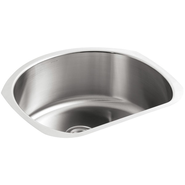 Kohler K-3186 Undertone 24" Single Basin Under-Mount 18-Gauge Stainless Steel Kitchen Sink with SilentShield - Stainless Steel