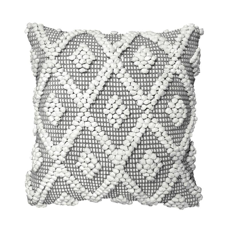 Lush Decor Adelyn Decorative Pillow Single - 18" x 18" - Steeple Gray