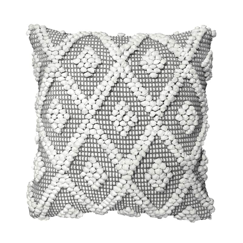 Lush Decor Adelyn Decorative Square Pillow Cover - Gray