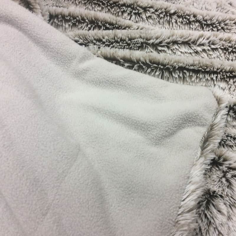 Faux Fur Thick Reversible Accent Throw Blanket
