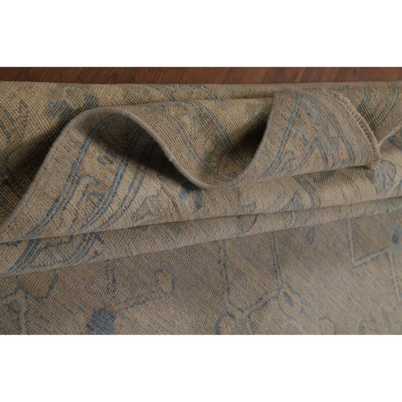 Grey Oushak Turkish Area Rug Vegetable Dye Handmade Wool Carpet - 8'9"x 11'8"
