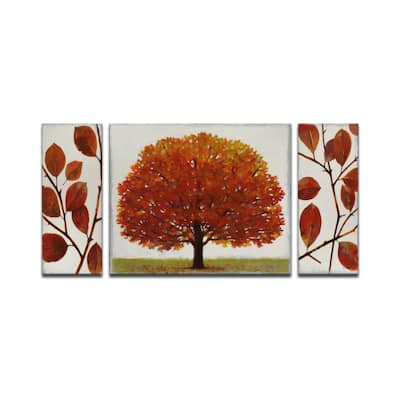 'November Splendor' 3 Piece Wrapped Canvas Wall Art Set by Norman Wyatt Jr.