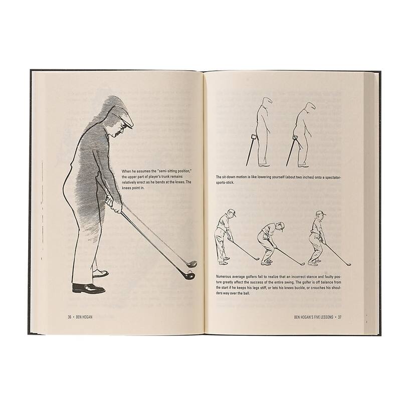Graphic Image Ben Hogan's Five Lessons Coffee Table Book, Leather, Tan