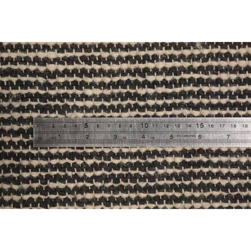 Hand Knotted Oriental 100% Wool Carpet Modern Geometric Beige & Ivories Modern Gotti Design Area Rug - 9' 2'' X 5' 11''