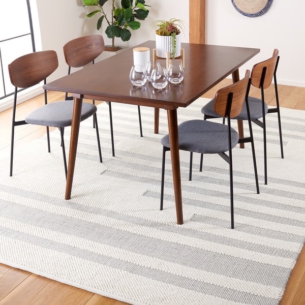 slide 2 of 10, SAFAVIEH Handmade Natura Hinke Rustic Stripe Wool Rug