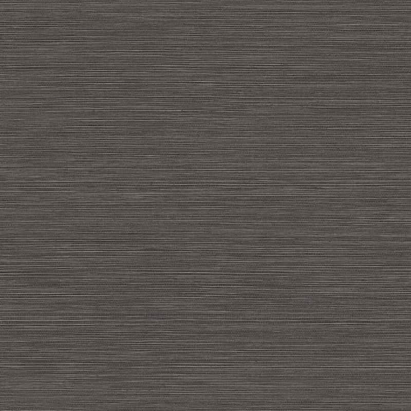 Seabrook Designs Texture Gallery Coastal Hemp Embossed Vinyl Unpasted Wallpaper - 27 in. W x 27 ft. L - Black Pepper