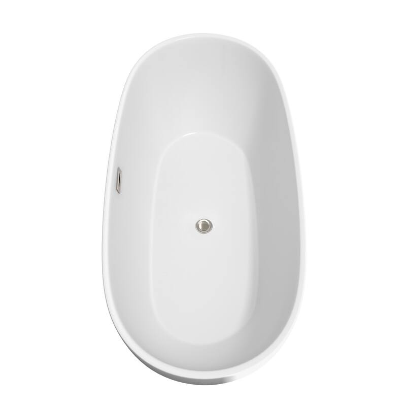 Wyndham Collection Juno 71" Free Standing Acrylic Soaking Tub with