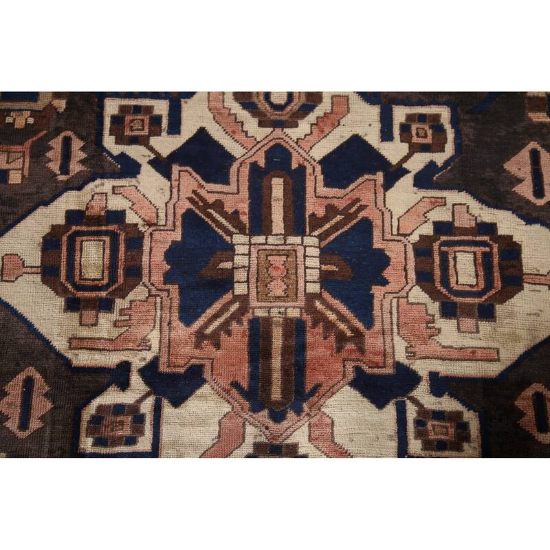 Hand Knotted Oriental 100% Wool Carpet Traditional Tribal Coral Bakhtiari Area Rug - 10' 6'' X 6' 6''