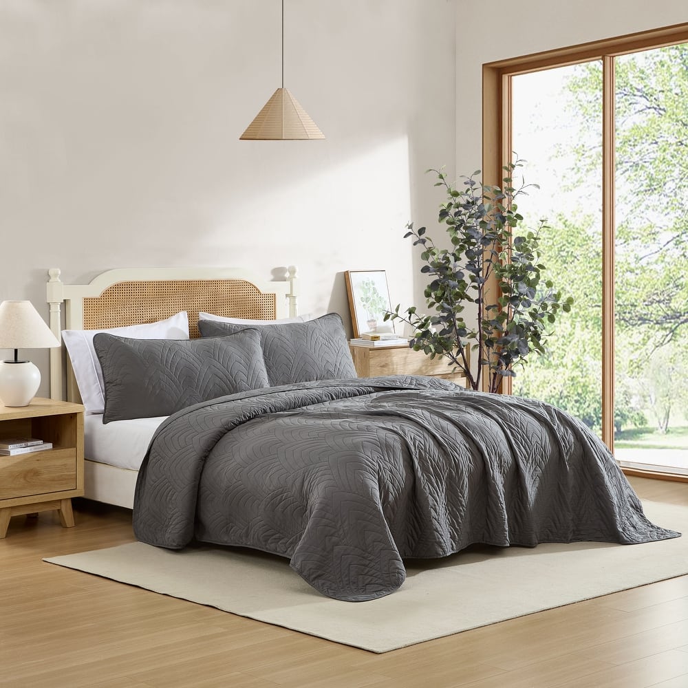 HLC.ME Weston - 3 Piece Size Quilt Set, Lightweight Bedspread Coverlet Set.