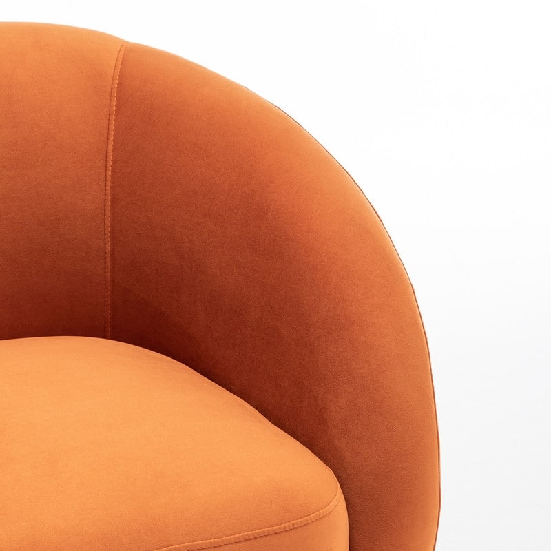 SEYNAR Modern Glam Velvet Upholstered 360 Degree Swivel Accent Armchair