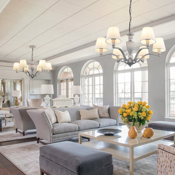 6 - Light Dimmable Classic / Traditional Chandelier - On