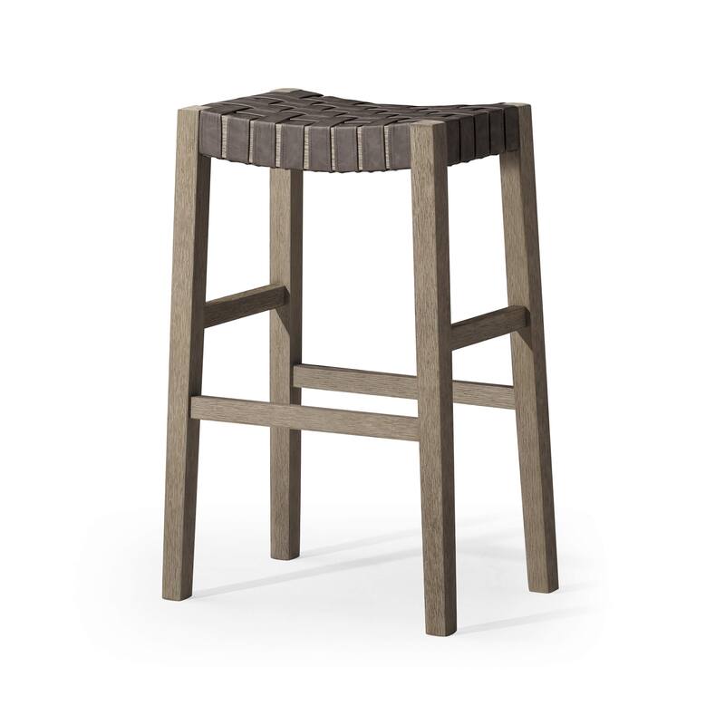 Maven Lane 31" Emerson Bar Height Kitchen Stool - Single - Weathered Grey