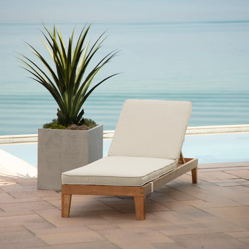 ARDEN Foam Outdoor Double Welted Chaise Lounge Cushion, 21 x 72