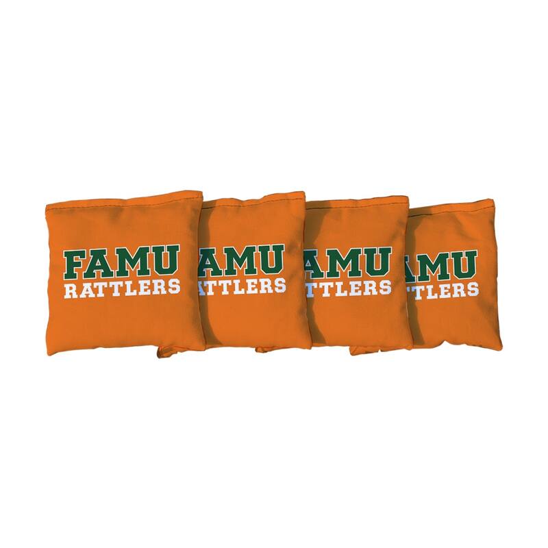 Florida A&M University FAMU Rattlers Orange Cornhole Bags - Corn Filled