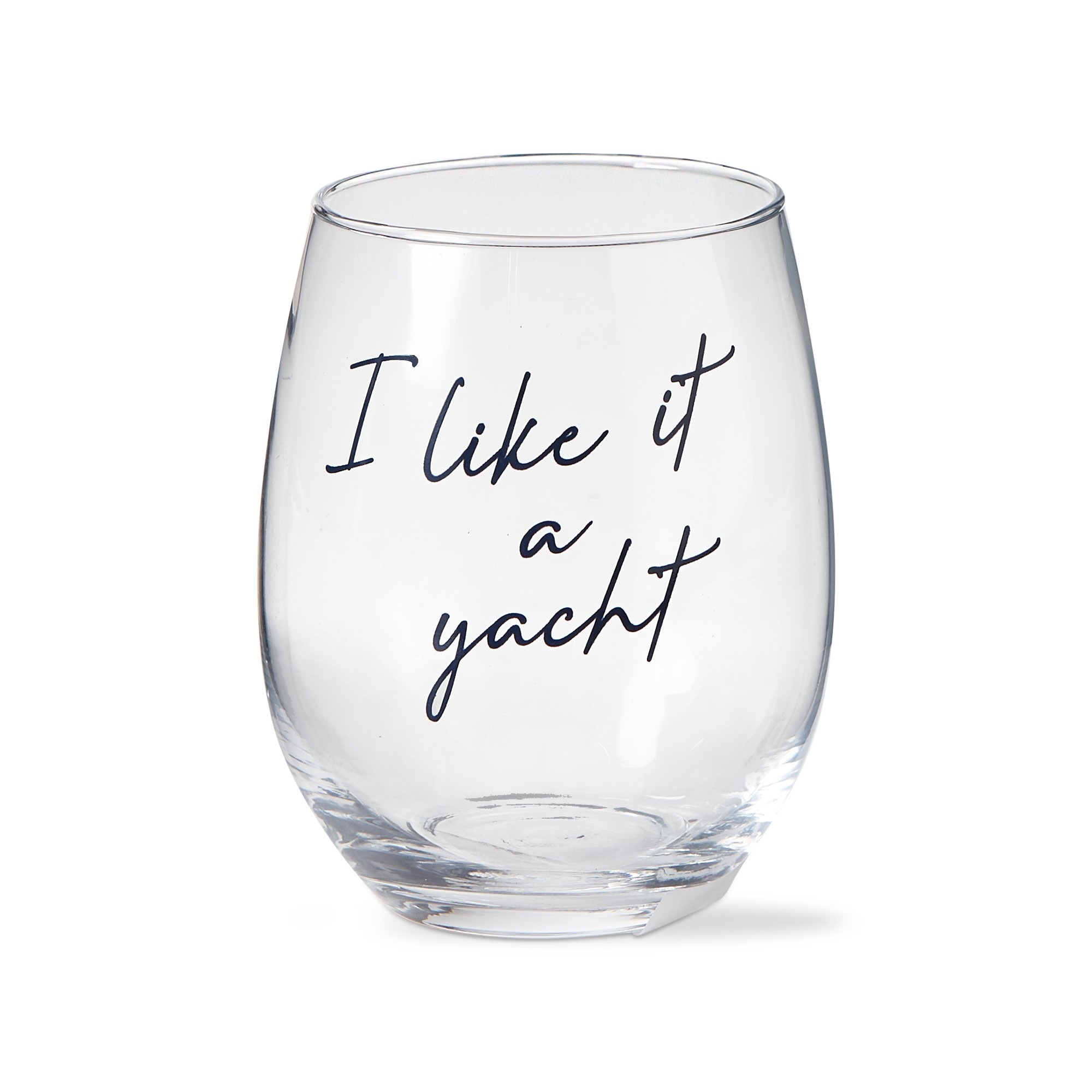 I Like It A Yacht Stemless Wine Glass 18oz Blue Drinkware Summer Collection Dishwasher Safe