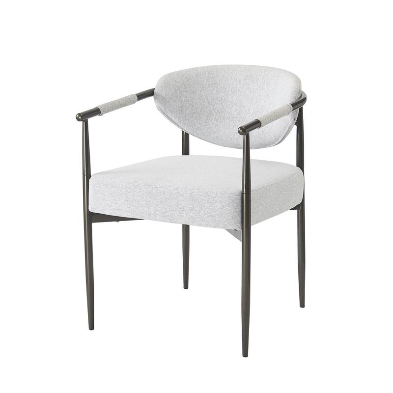 Christopher Knight Home - Thatch Iron-Frame Dining Armchairs with Upholstered Cushion (Set of 2)
