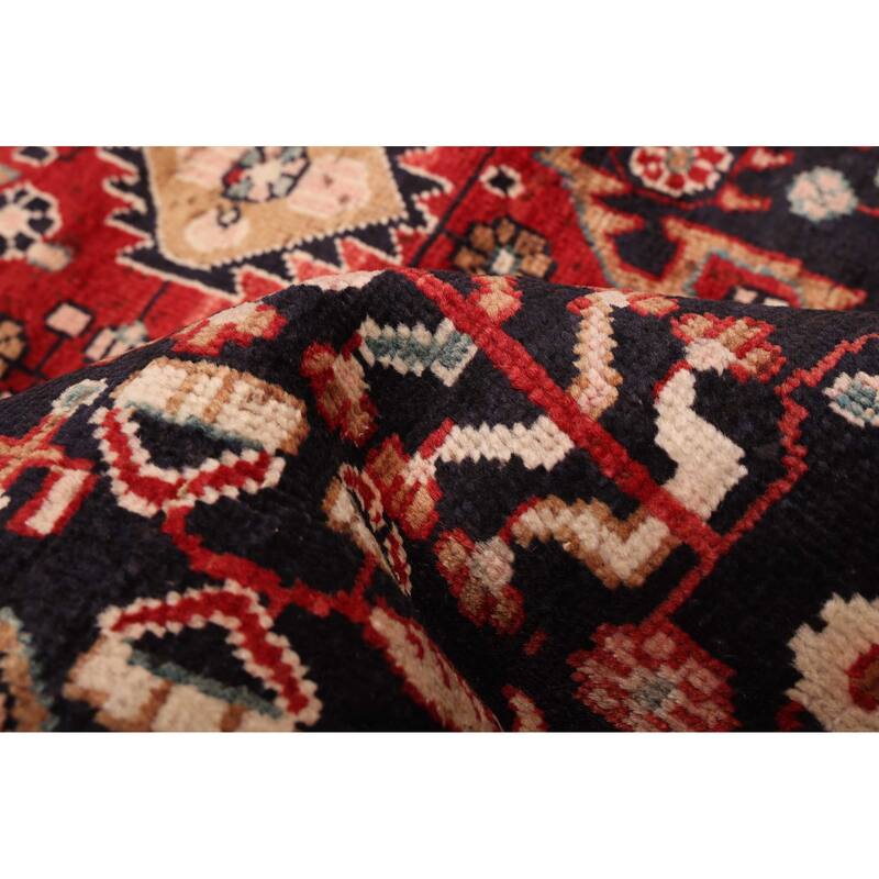 ECARPETGALLERY Hand-knotted Andelz Dark Navy, Red Wool Rug - 3'11 x 6'2
