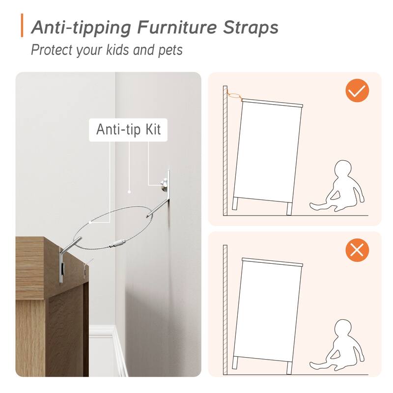 WAMPAT 3 Drawer Dresser for Bedroom, Dresser with Wide Chest, 31.5" White