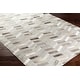 preview thumbnail 8 of 21, Swindon Handmade Herringbone Viscose & Hair-on-hide Area Rug