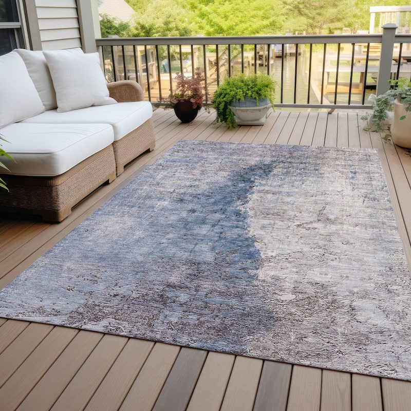 Machine Washable Indoor/ Outdoor Chantille Modern Impressions Rug