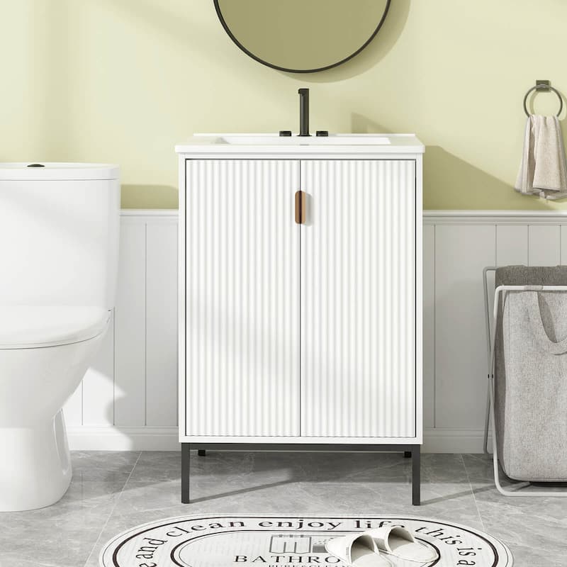 Costway Bathroom Vanity with Sink Combo 24 Inch Freestanding Bathroom - See Details