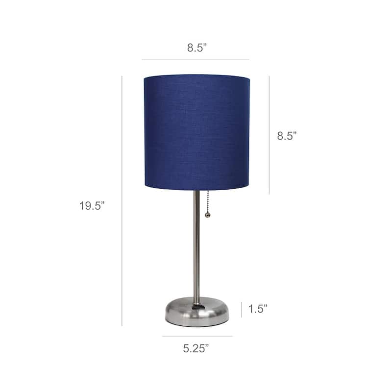 Simple Designs 9.5" Desk Lamp with Charging Outlet and LED Bulb Included - 19.50