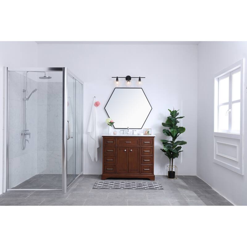 Elegant Lighting Gene 3 Light 28" Wide Bathroom Vanity Light with