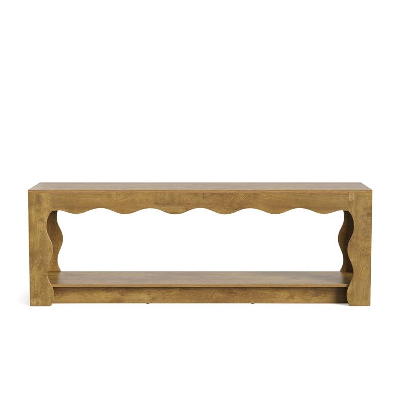 TV Stand for 65 Inch TV, Entertainment Center with Storage Cabinets, TV Media Console Table for Living Room, Bedroom, Open Shelf