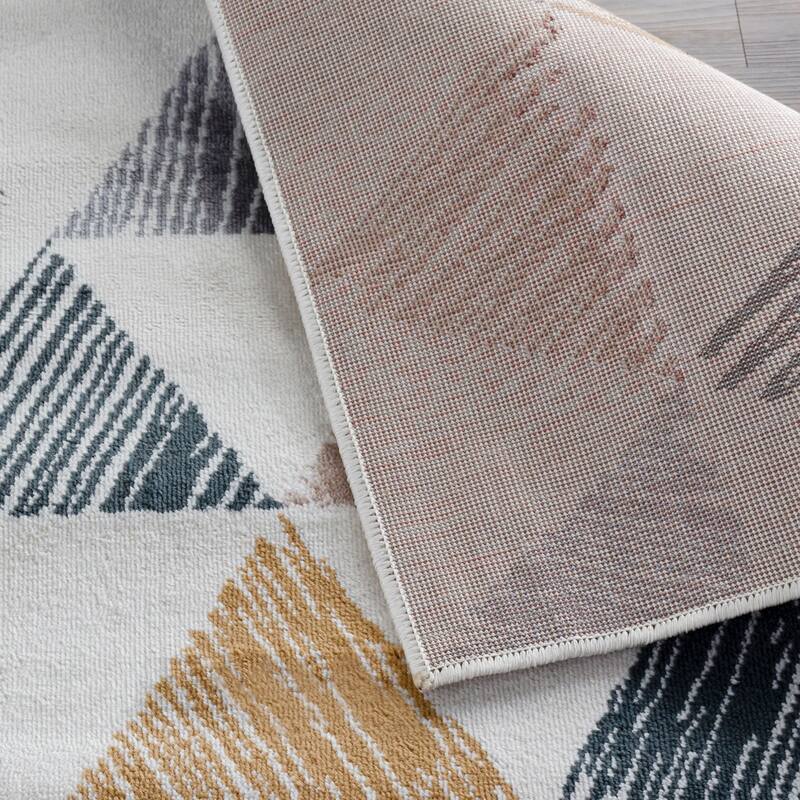 Superior Axton Mid-Century Modern Geometric Area Rug