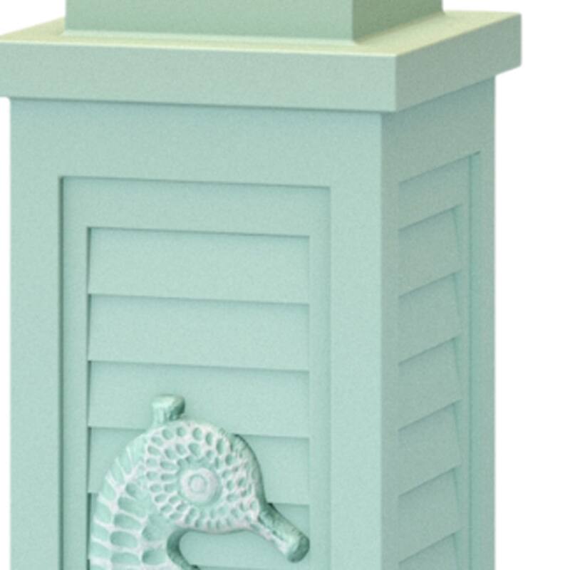 HomeRoots Set of 2 White Seahorse Shutter Base Table Lamps - 14 W x 32 D x 12 H