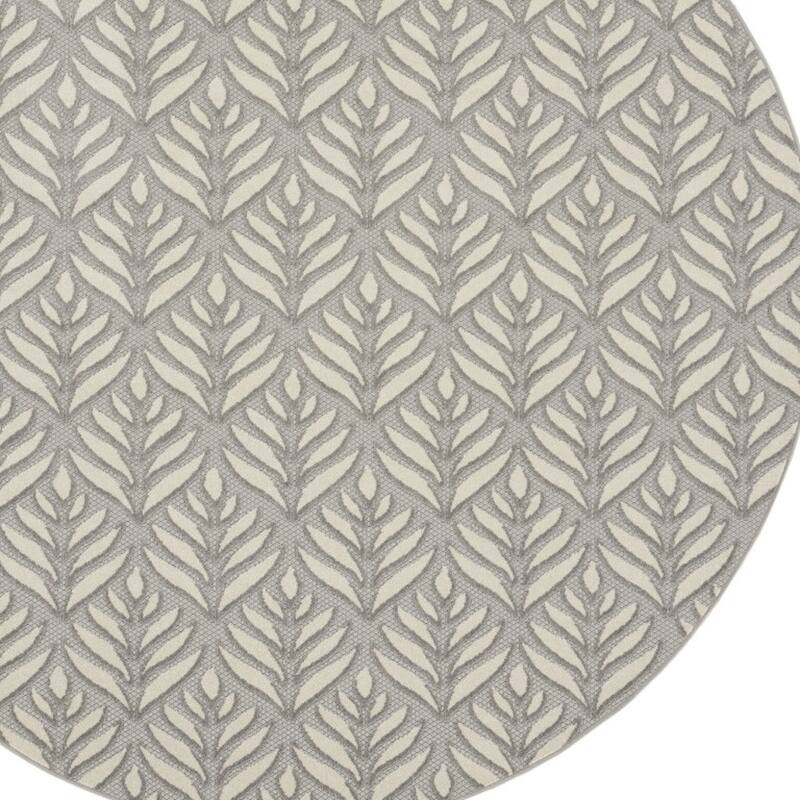 Alrisi Garden-Inspired Color-Lock Technology Current & Stylish Round Outdoor Rug - 8' Round