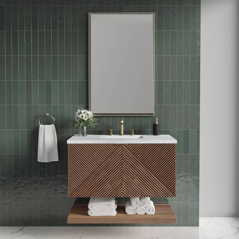James Martin Vanities Marcello 36" Single Vanity, Chestnut