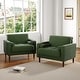 preview thumbnail 67 of 68, 2 Set Modern Wide Armchair Corduroy Accent Chairs