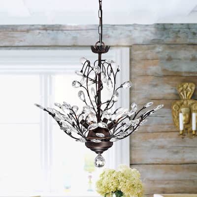 Modern 4-Light Antique copper Finish Chandelier - N/A