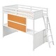 preview thumbnail 14 of 15, Solid Construction Twin size Loft Bed with Desk and Writing Board, Wooden Loft Bed