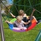 preview thumbnail 6 of 18, Klo Kick 10 ft Climbing Dome Swing Set with Saucer Swing for Kids 3-12