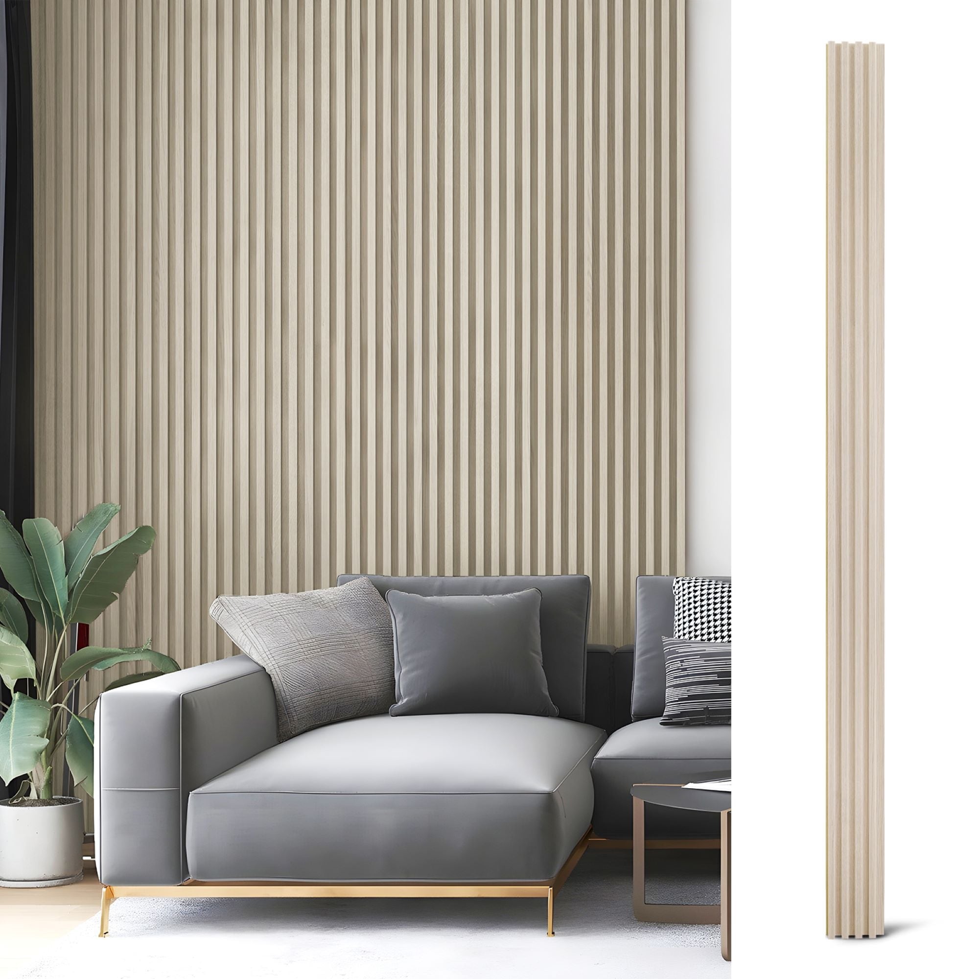 Art3d 2 Wood Slat Acoustic Panels for Wall and Ceiling - 3D Fluted Sound  Absorbing Panel with Wood Finish - Oak