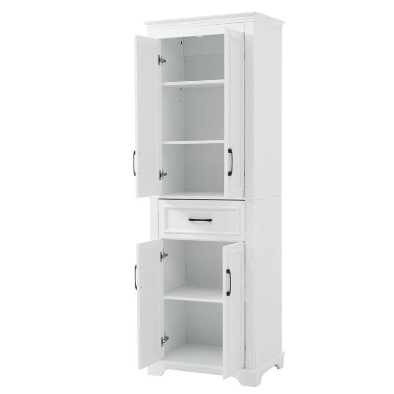 70.8" Freestanding Bathroom Vanity, Modern Elegant Design, 4 Doors & 1 Drawer, Space-Saving Storage