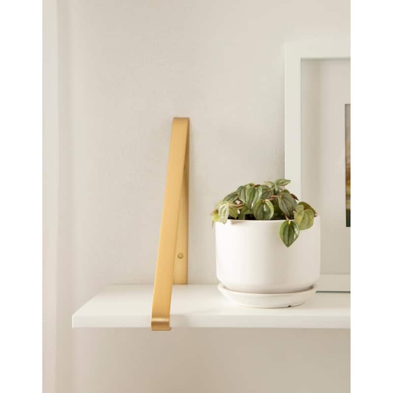 Kate and Laurel Soloman Wood 2 Piece Shelves with Metal Brackets