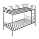 preview thumbnail 4 of 5, Twin Over Twin Metal Bunk Bed (Silver)