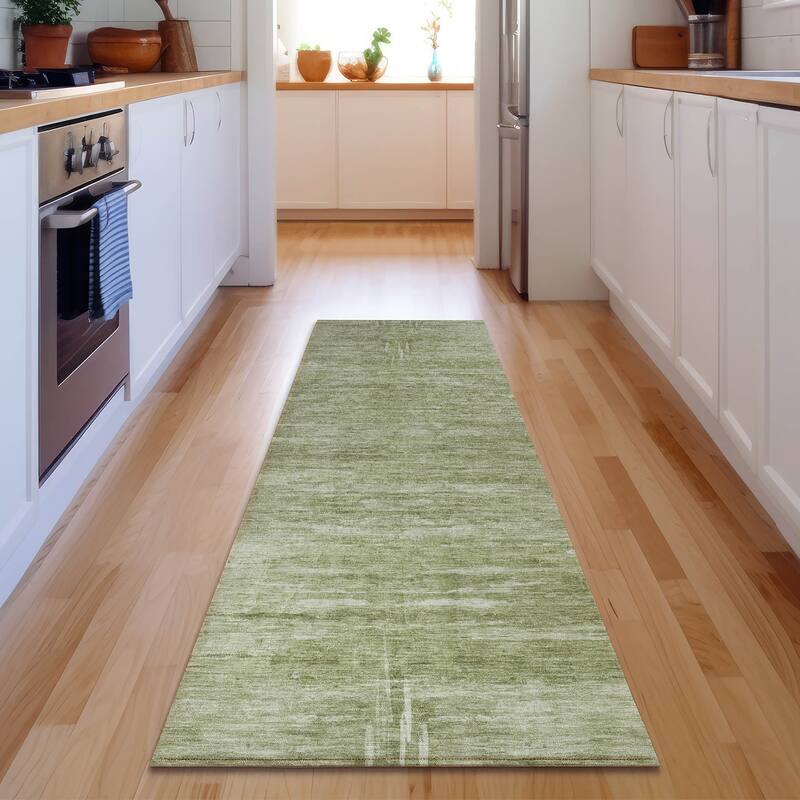Premium Washable Super Soft Ombre Vaby Mayfield Rug - Aloe - 2' 3" x 7' 6" - Runner