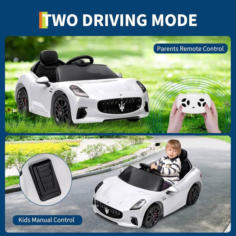 12V Battery Powered Motorized Licensed Maserati Gran Cabrio, Ride On Car Toy